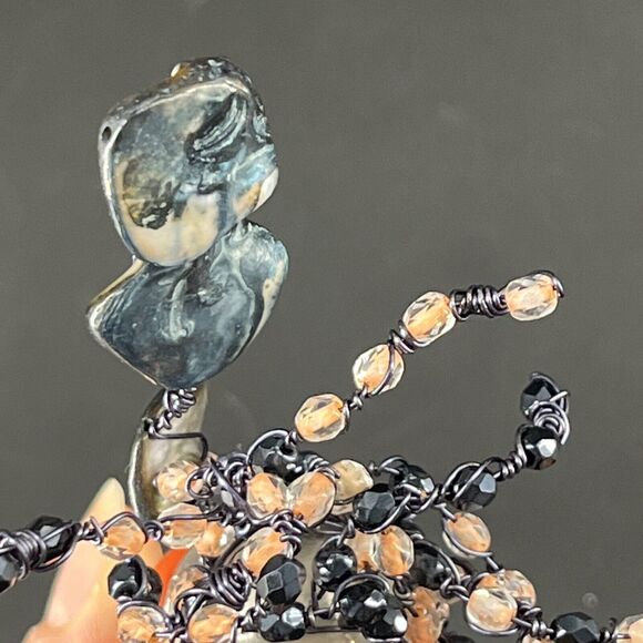 Beaded Glass Wine Bottle Stoppers with Tiny Wire Abstract Glass Beads Multicolor - Picture 5 of 11